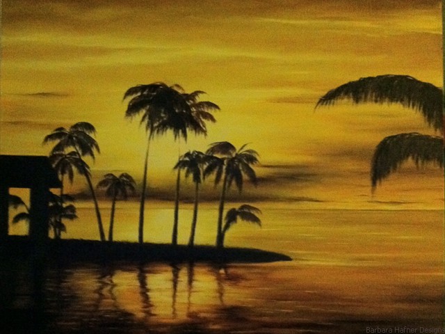 Florida Sunset<br/>20" x 14"<br/>Barbara Hafner
