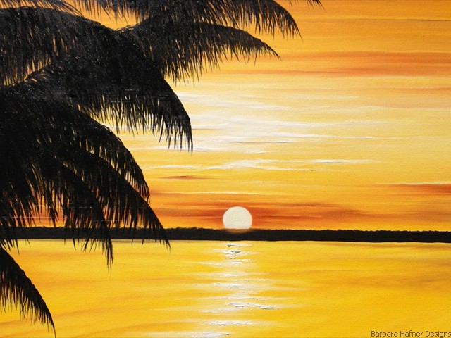 Sunset Beach II<br/>24" x 36"<br/>Barbara Hafner