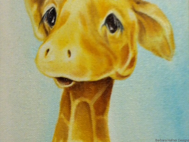 Baby Giraffe II<br/>6" x 12"<br/>Maxine Gillilan