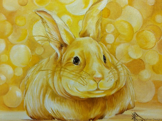 Spring Bunny<br/>12" x 12"<br/>Maxine Gillilan