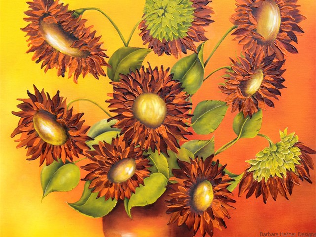 Sunflowers II<br/>24" x 30"<br/>Maxine Gillilan
