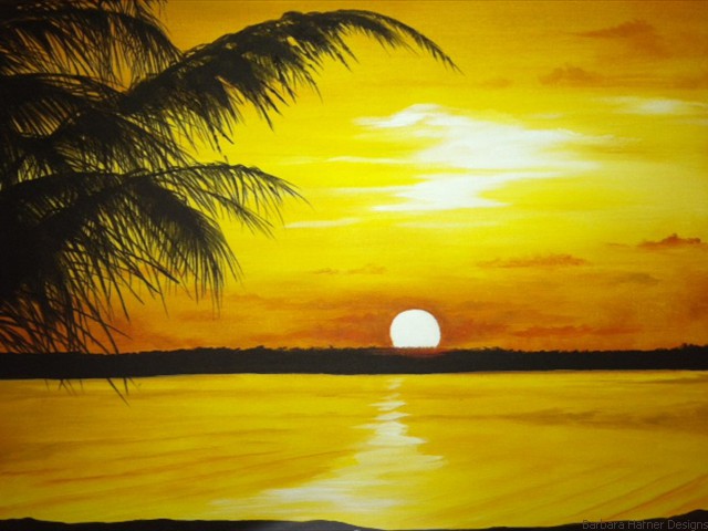 Sunset Beach<br/>18" x 24"<br/>Maxine Gillilan